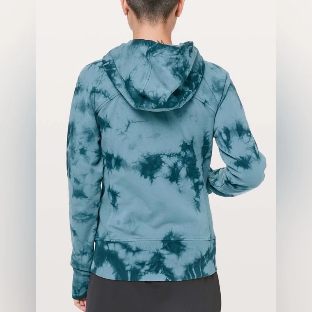 Lululemon Scuba Hoodie Light Cotton Fleece Shibori Shibori Slate Blue Jet Blue 6
